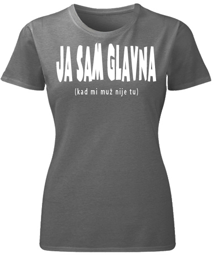 Majice sa stampom natpisom slikom/Za devojku/ja sam glavna (crna).jpg